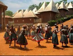 Danse cérémonielle devant les cases royales